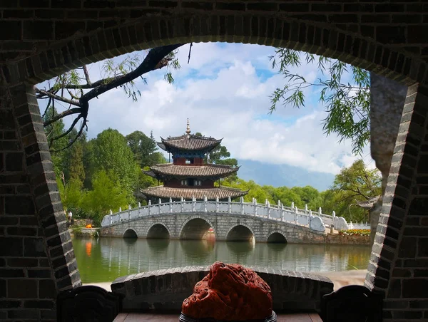 Parque Paisagístico Lijiang China Uma Cidade Turística Topo — Fotografia de Stock