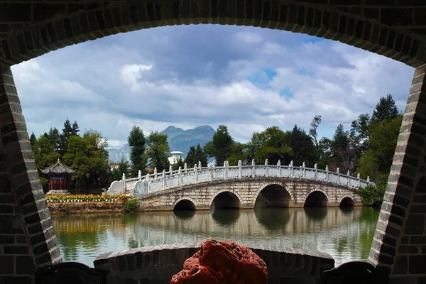 Parque Paisagístico Lijiang China Uma Cidade Turística Topo — Fotografia de Stock