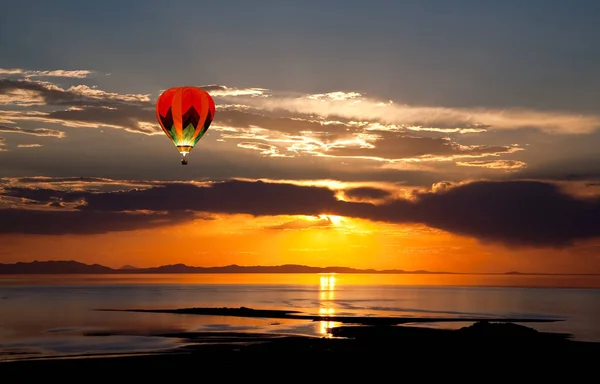Sun Set Great Salt Lake Utah — Stock Photo, Image