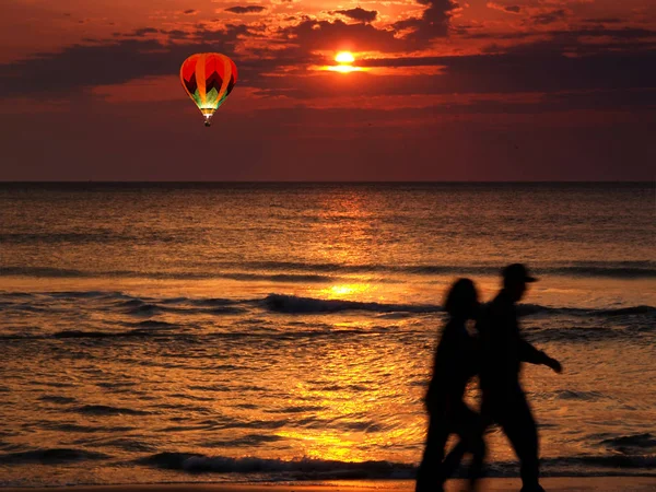 Piękne Słońce Wschodzi Virginia Beach Obraz Stockowy