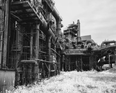 Çelik fabrika paslanacak ve yaş ile discolors Bethlehem Pa hala ayakta