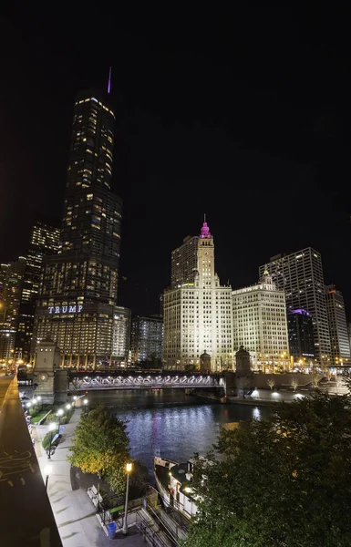 Chicago Illinois Oct 2018 Magnífico Paisaje Urbano Edificios Alrededor Del —  Fotos de Stock