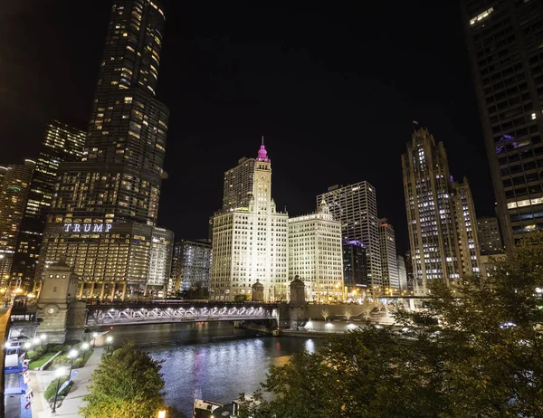 Chicago Illinois Oct 2018 Magnificent Cityscape Buildings Chicago River — Stock Photo, Image