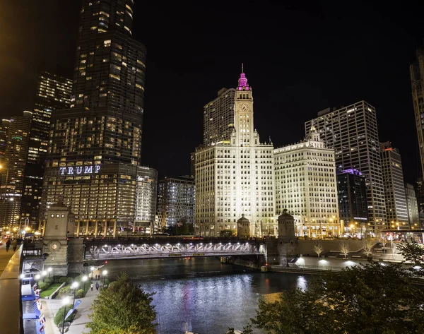 Chicago Illinois Oct 2018 Magnificent Cityscape Buildings Chicago River — Stock Photo, Image