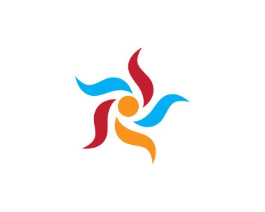 ateş alev logosu şablonu