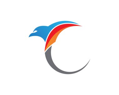 Şahin kartal kuş logosu