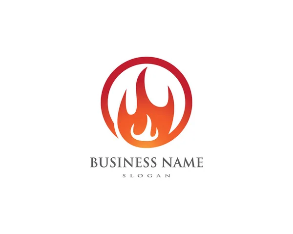 Fire flame Logo Template — Stock Vector