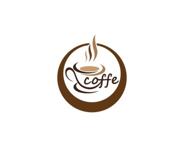 Kahve fincanı logo şablonu