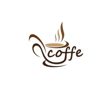 Kahve fincanı logo şablonu