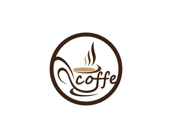 Kávéscsésze logó sablon — Stock Vector