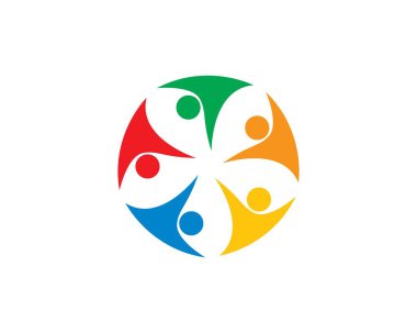 Topluluk, ağ ve sosyal simge tasarım şablonu