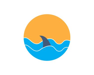 Su dalgası logo şablonu