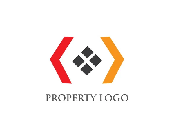 Logodesign für Immobilien und Bauwesen — Stockvektor