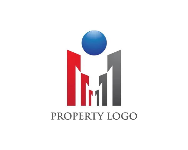 Propriété et construction logo design — Image vectorielle