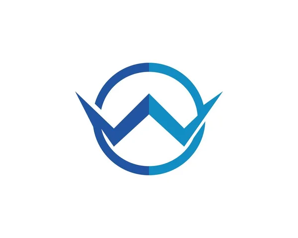 W lettera logo — Vettoriale Stock