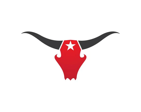 Bull Taurus logotipo modelo —  Vetores de Stock