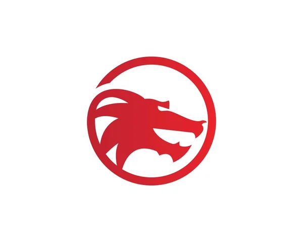 Шаблон логотипа дракона — стоковый вектор