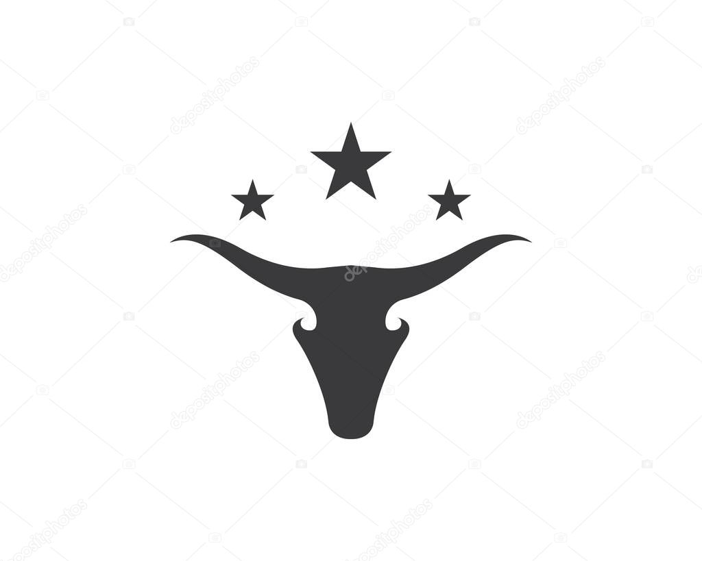 Bull Taurus Logo Template vector icon illustration