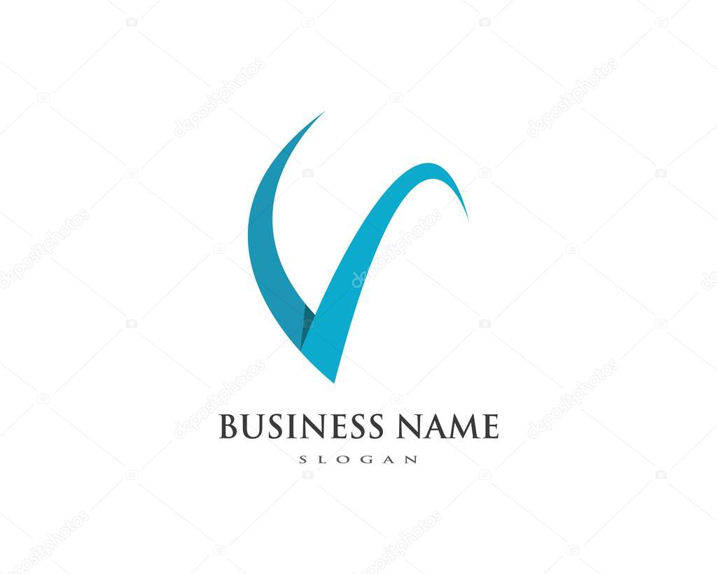 Beauty V Letter Logo Template vector illustration design