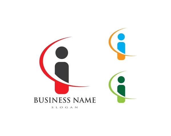 I Letter Logo Business — Stock Vector