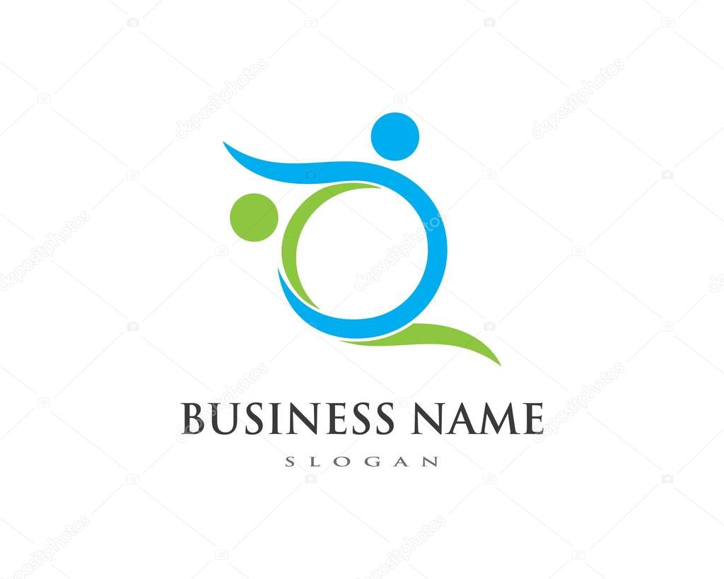 Adoption and community care Logo template vector icon