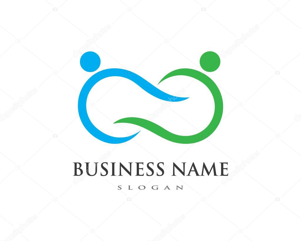 Adoption and community care Logo template vector icon