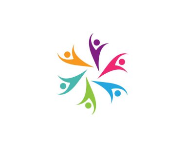 Evlat edinme ve topluluk bakım Logo şablonu