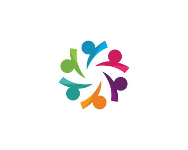 Evlat edinme ve topluluk bakım Logo şablonu