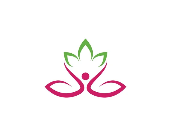 Plantilla de logo yoga — Vector de stock
