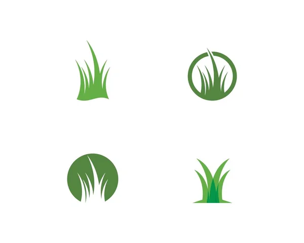 Vettore logo erba — Vettoriale Stock