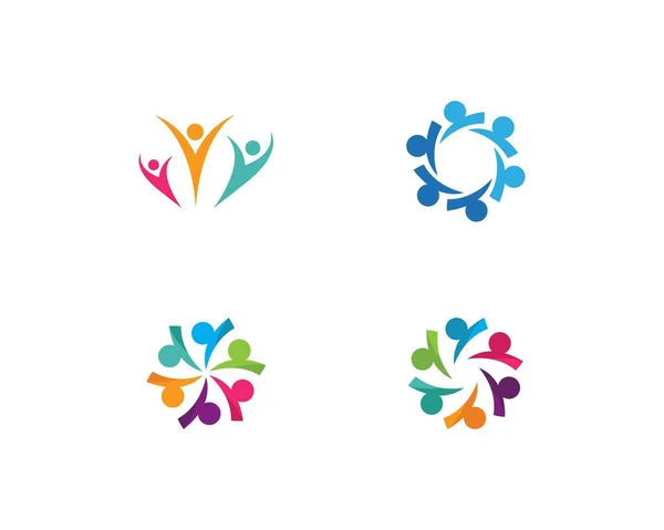 Cuidado comunitario Logo plantilla — Vector de stock