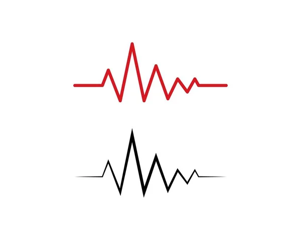 Línea de pulso ilustración vector — Vector de stock