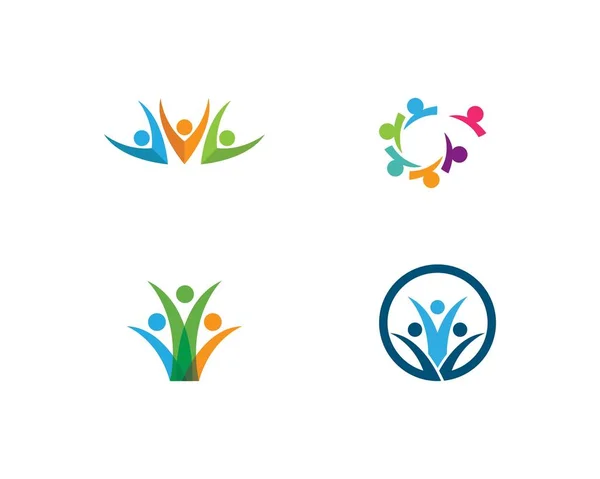 Cuidado comunitario Logo plantilla — Vector de stock