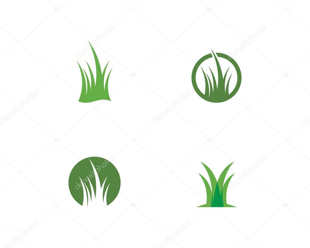 Grass logo vector template