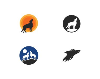 Wolf logo vektör