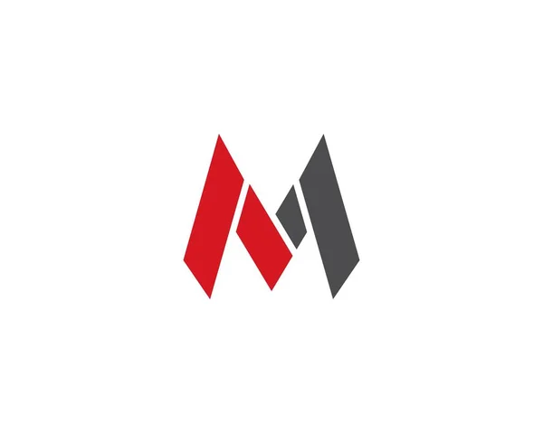 M lettera modello logo — Vettoriale Stock