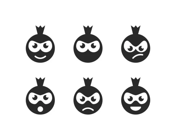 Ninja twarz logo wektor — Wektor stockowy