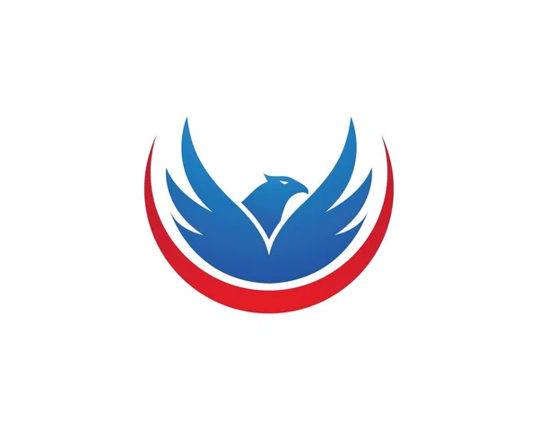 Şahin kartal logo şablonu — Stok Vektör