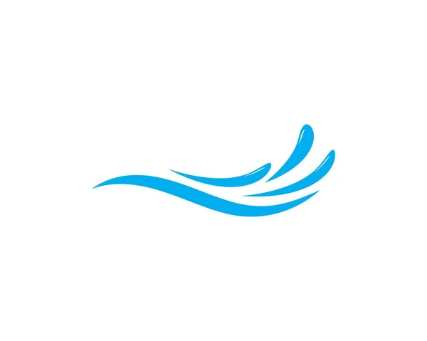 Símbolo de onda de água e ícone Modelo de logotipo — Vetor de Stock