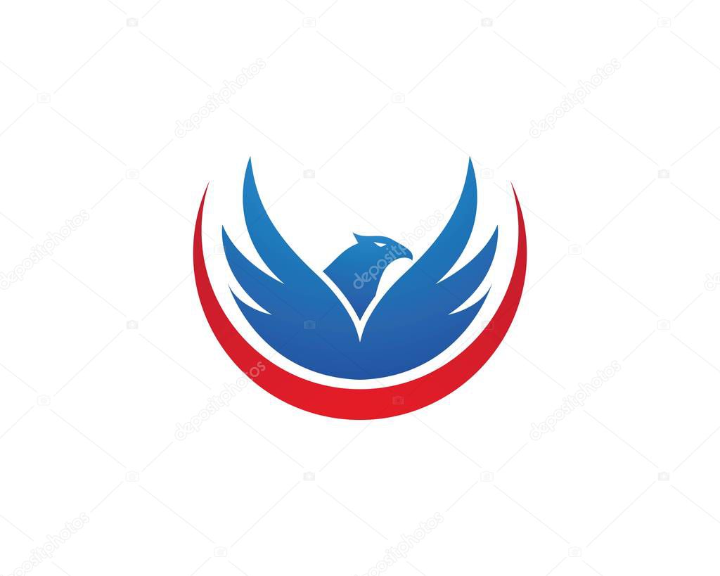 Falcon Eagle Bird Logo Template vector icon