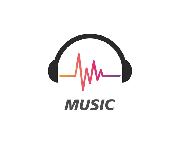 Schallwelle Musik Logo Vektor — Stockvektor