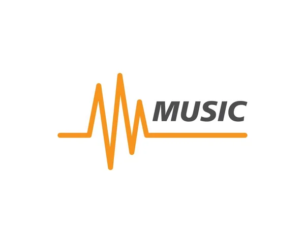 Vector del logotipo de música de onda de sonido — Vector de stock