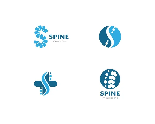 Szablon logo symbol diagnostyki kręgosłupa — Wektor stockowy