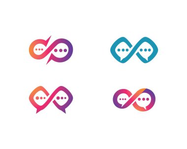 Konuşma baloncuğu logo şablonu