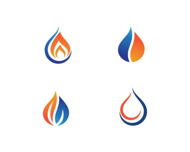 ateş alev logosu şablonu