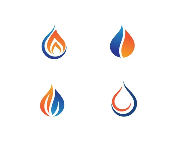 Fire flame Logo Template — Stock Vector