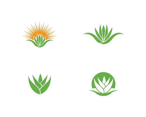 Logotipo vetor Aloe vera — Vetor de Stock