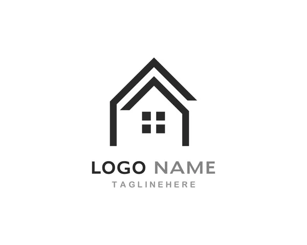 Logotipo inmobiliario, inmobiliario y de construcción — Archivo Imágenes Vectoriales