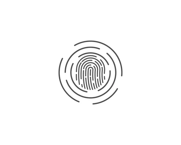 指紋ロゴベクトル — ストックベクタ