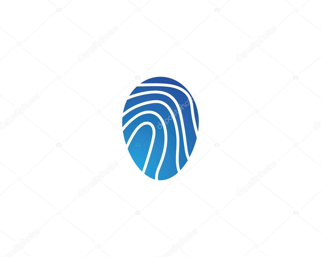 Fingerprint logo vector template